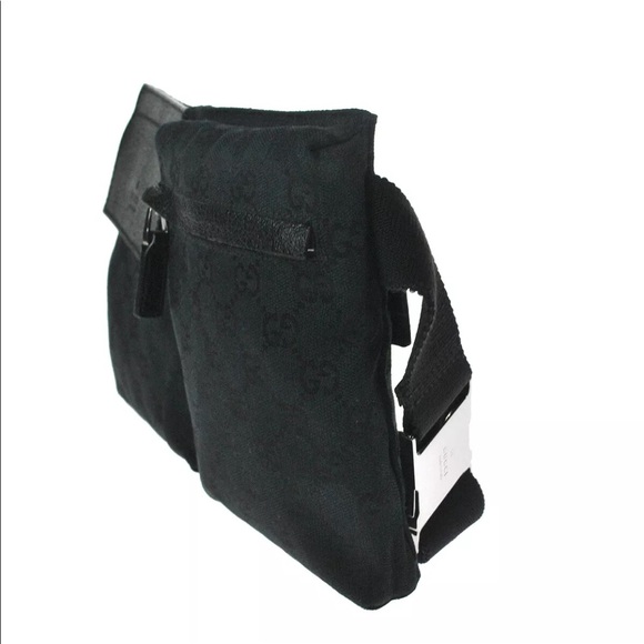 Authentic Gucci black monogram waist bag fanny pack bum bag - Picture 4 of 12